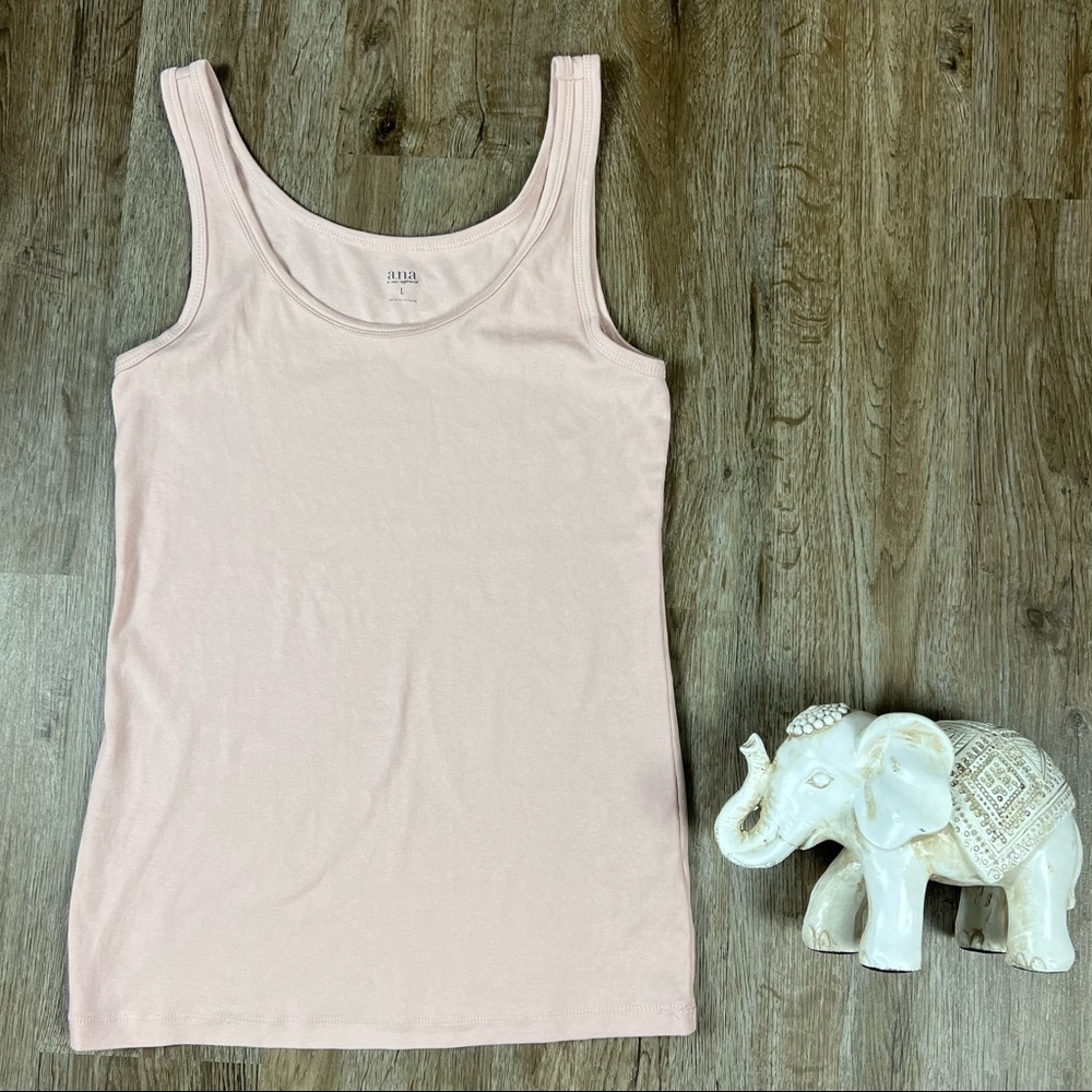 A.n.a a new approach light pink tank top large